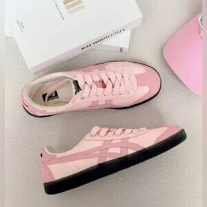 🥰🌹Onitsuka Tiger casual shoes pink women's casual shoes🌈
